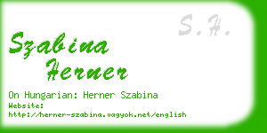 szabina herner business card